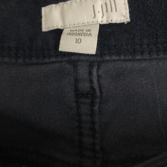 J Jill Pants Womens 10 Navy Blue Velor - Picture 4 of 8